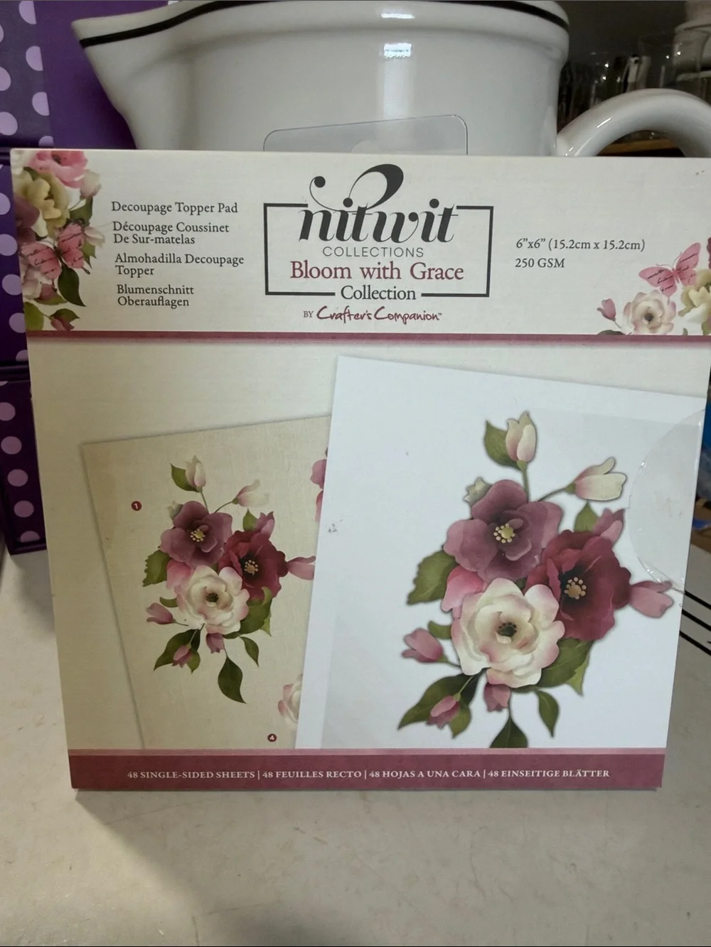 Crafters Companion Nitwit Collections Bloom with Grace Decoupage Topper Pad